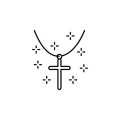 Christianity cross chain icon. Element of christianity icon
