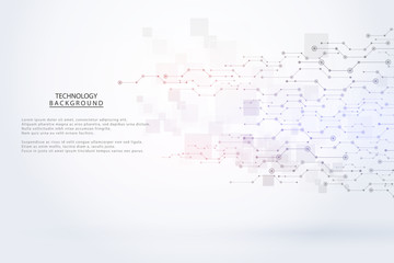 Abstract technology background Hi-tech communication concept futuristic digital innovation background for global web, connection, science. Vector illustration