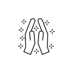 Christianity praying hands icon. Element of christianity icon
