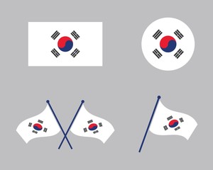 korean flag vector illustration design