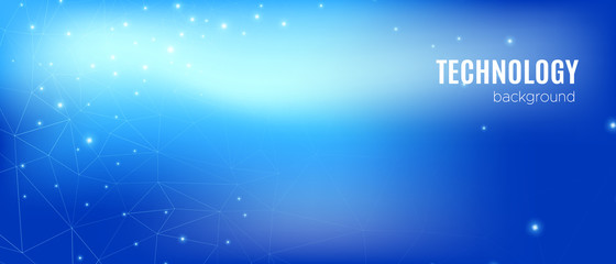 Obraz premium Big Data Abstract. Technology Poster. Blue 