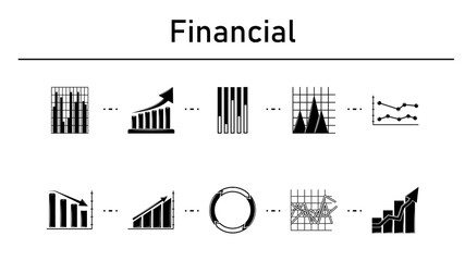 Financial simple concept icons set.
