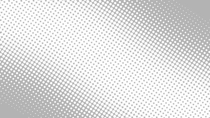 Abstract grey pop art background with halftone dots in retro comic style