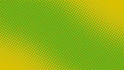 Lime green pop art background in retro comic style with halftone dotted design, vector illustration eps10