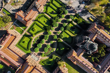 View from above at old Chernivtsi University in Ukraine