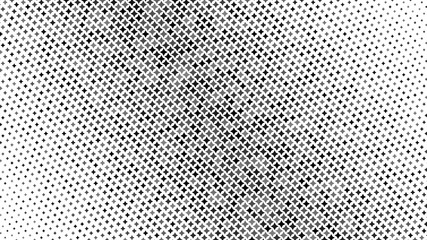 Abstract halftone gradient background of small stars in black and white colors