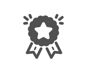 Winner medal sign. Ranking star icon. Best rank symbol. Classic flat style. Simple ranking star icon. Vector