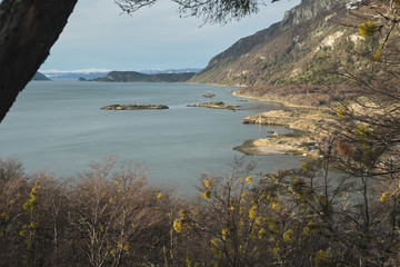 Viewpoint shot of Lapataia Bay in Tierra del Fuego National Park