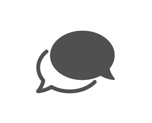 Speech bubble sign. Messenger icon. Chat message symbol. Classic flat style. Simple messenger icon. Vector