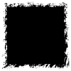 Grunge background black rectangular isolated on white background