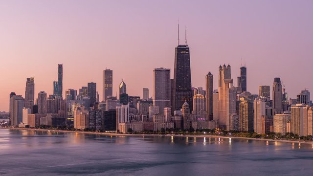 Chicago Lake Shore Skyline at Sunrise