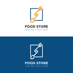food logo and icon vector illustration design template