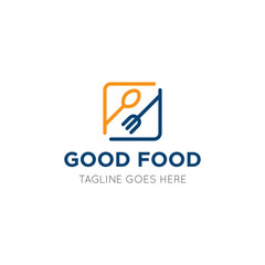food logo and icon vector illustration design template