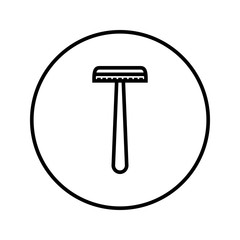 Shaver. Safety razor. Icon. Editable Thin line. Vector illustration.