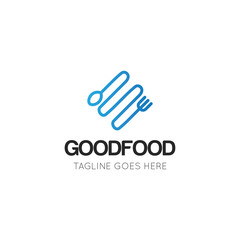 food logo and icon vector illustration design template