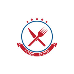 Fototapeta premium food logo and icon vector illustration design template