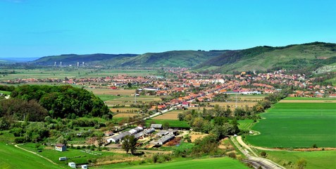 Fototapeta na wymiar landscape with the city of Sovata - Romania