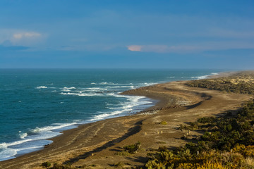 Coastal seascape in Peninsula Valdes,world heritage site.