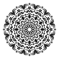Circular pattern in form of mandala for Henna, 
