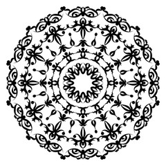 Circular pattern in form of mandala for Henna, 
