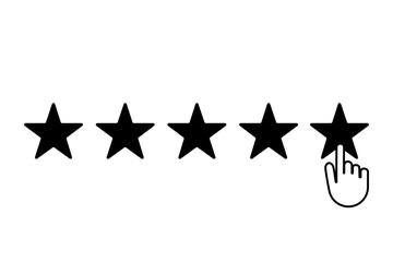 Five stars choice. Rating satisfaction. Vector illustration.