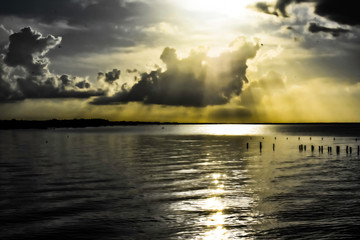sunrise over the lake