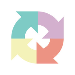 Arrows circle Project concept. Vector chart, diagram