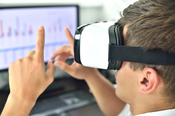Young Businessman With VR Headset