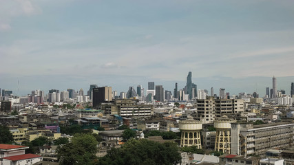 Fototapeta na wymiar bangkok city and a distant mahanakhon tower