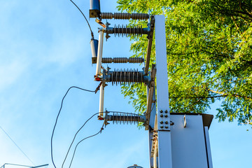 Details of the power transformer. Electric energy distribution