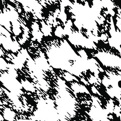 Seamless inverse black and white diagonal animal skin camouflage blobs vector pattern vector