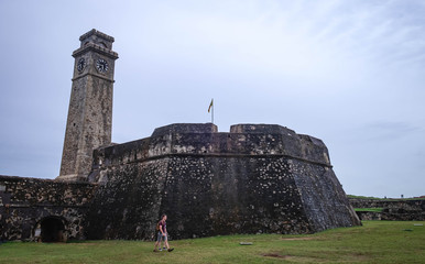 City clock tower in the town of Galle in Sri Lanka.