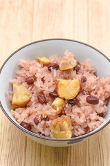 秋の味覚　栗おこわ