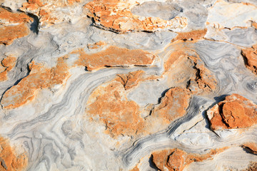 Rock bedding in the nature