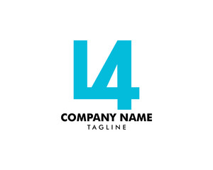 Initial Letter L4 Logo Template Design