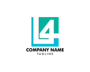Obraz premium Initial Letter L4 Logo Template Design