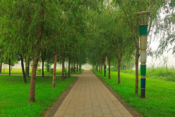 Obraz premium Stone path in the park