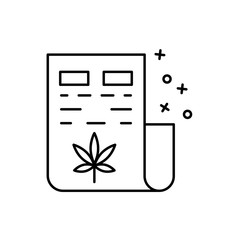 Doctor document marijuana icon. Element of narcotic icon