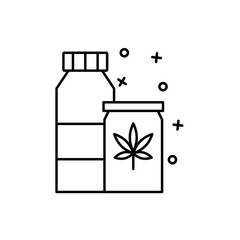 Marijuana guide drink icon. Element of narcotic icon
