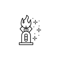 Gas fire icon. Element of mountaineering icon