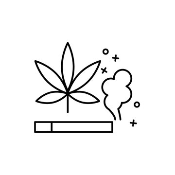 Marijuana smoke healthcare icon. Element of narcotic icon
