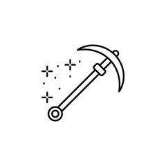 Axe tool ice icon. Element of mountaineering icon