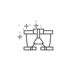 Climber safety system icon. Element of mountaineering icon