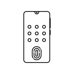 Smartphone fingerprint password icon. Element of smartphone icon