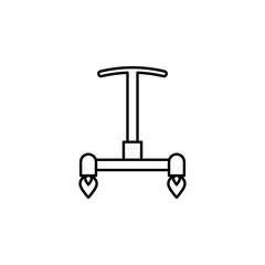Segway flying future icon. Element of future transport icon