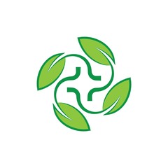 green leaf symbol