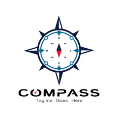 compass logo, icon and symbol. illustration design