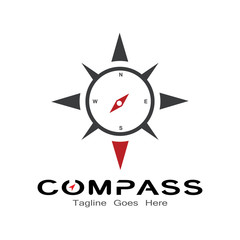 Fototapeta na wymiar compass logo, icon and symbol. illustration design
