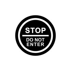 Do not enter signage design template
