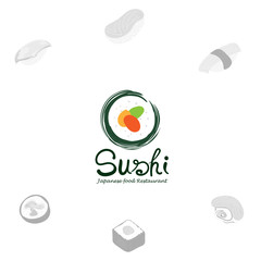 sushi logo graphic japanese food